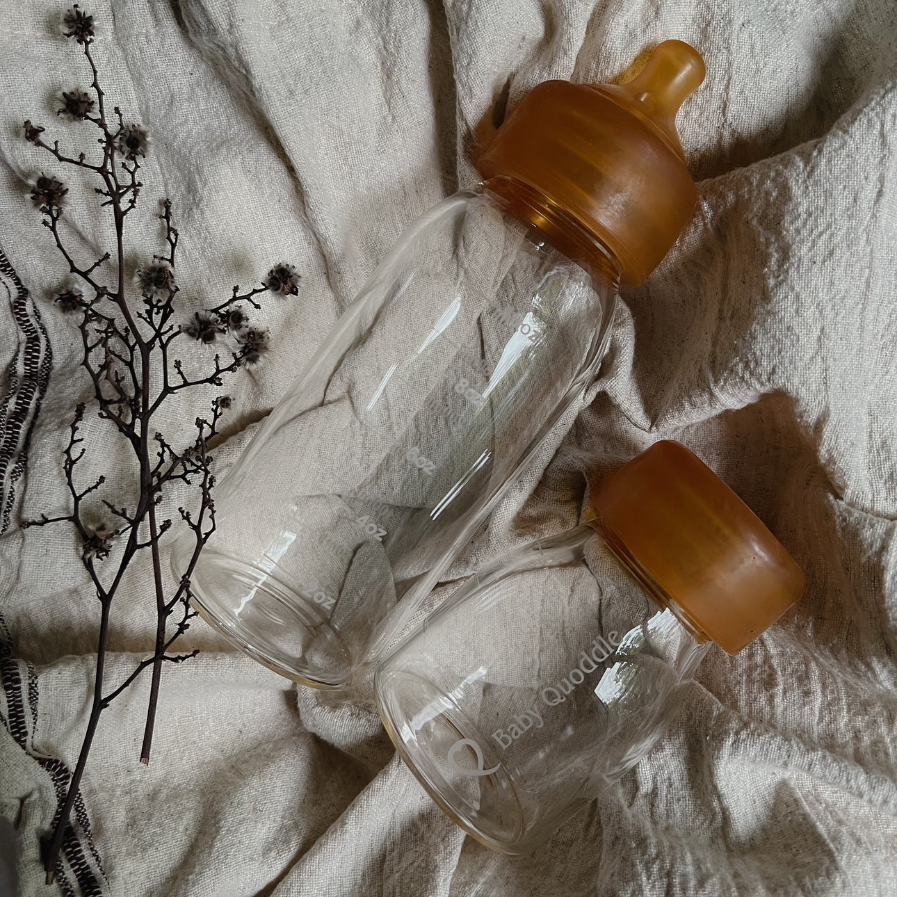 Baby Quoddle Glass Bottles