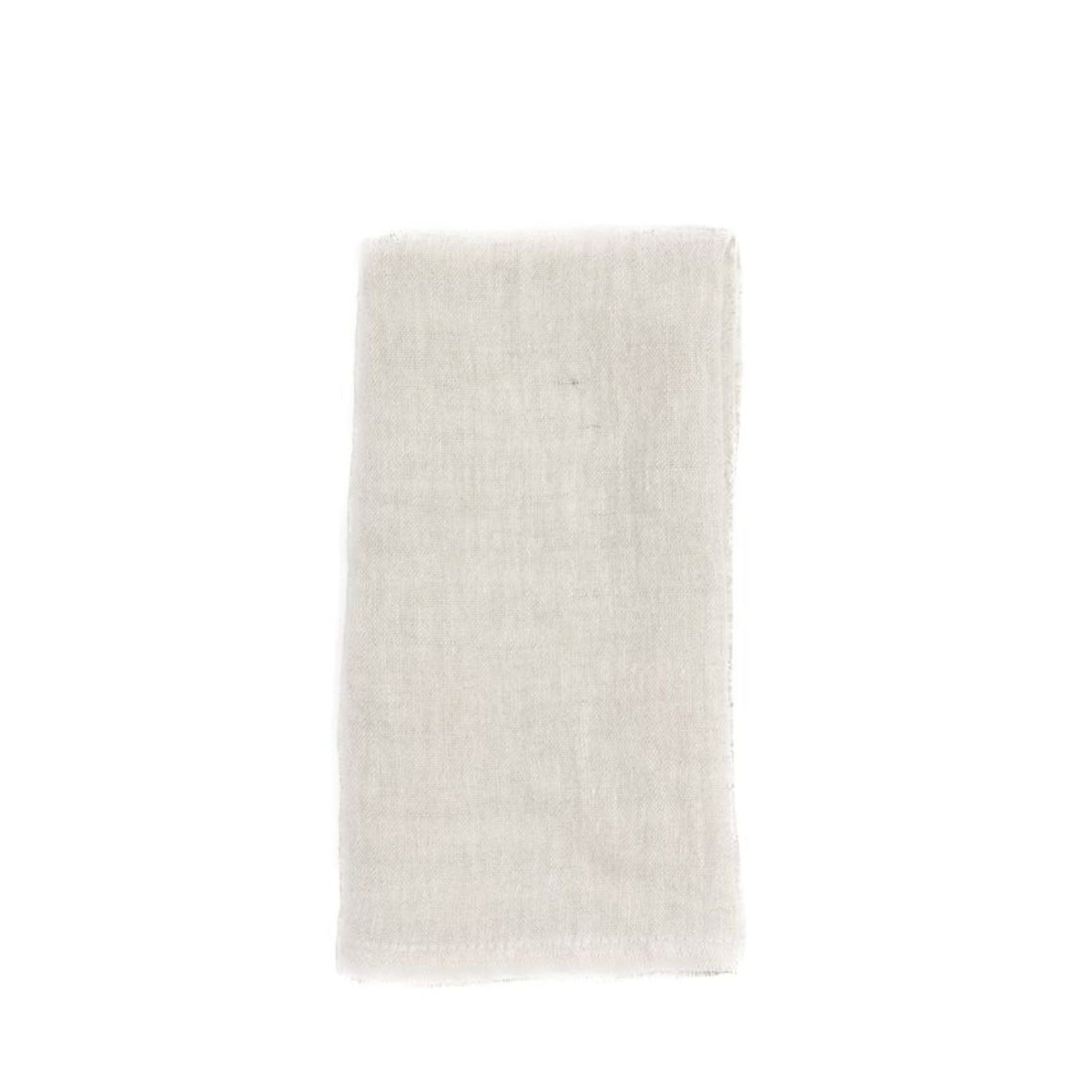 Stone Washed Linen Napkins, Natural - set of 4