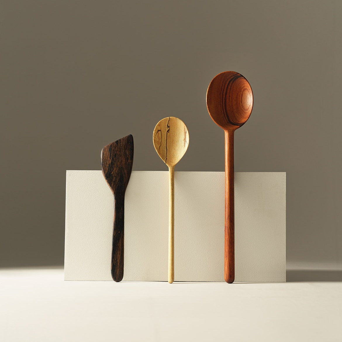 S/3 Handcarved Kitchen Utensils