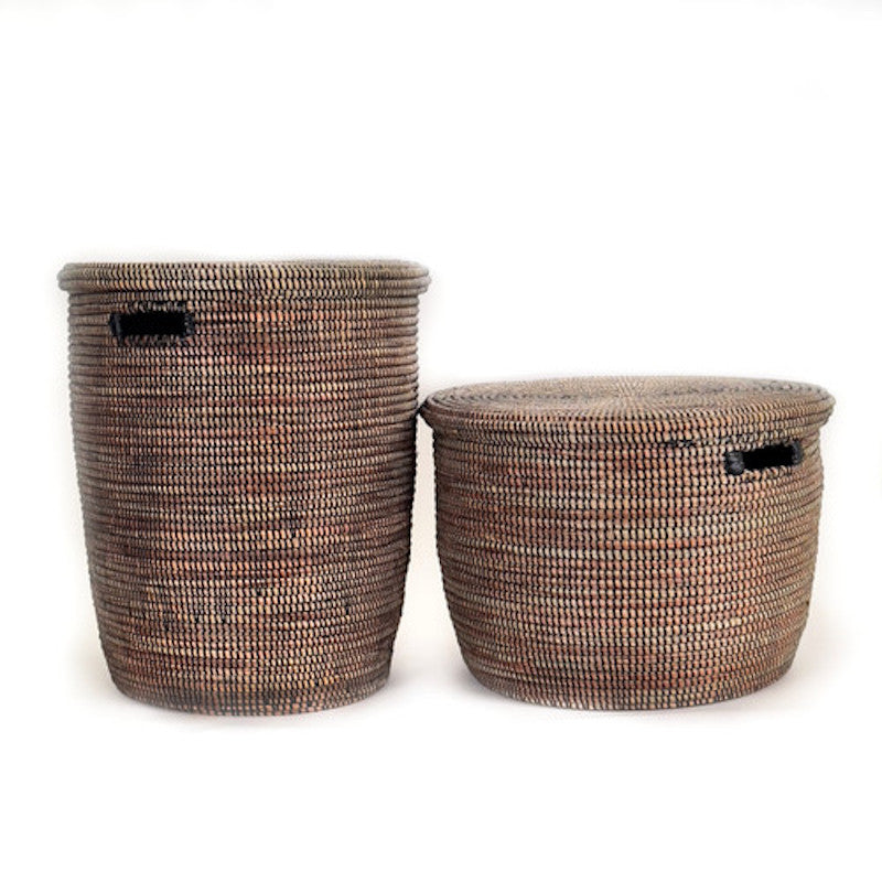 Black Flat Lid Basket - Large