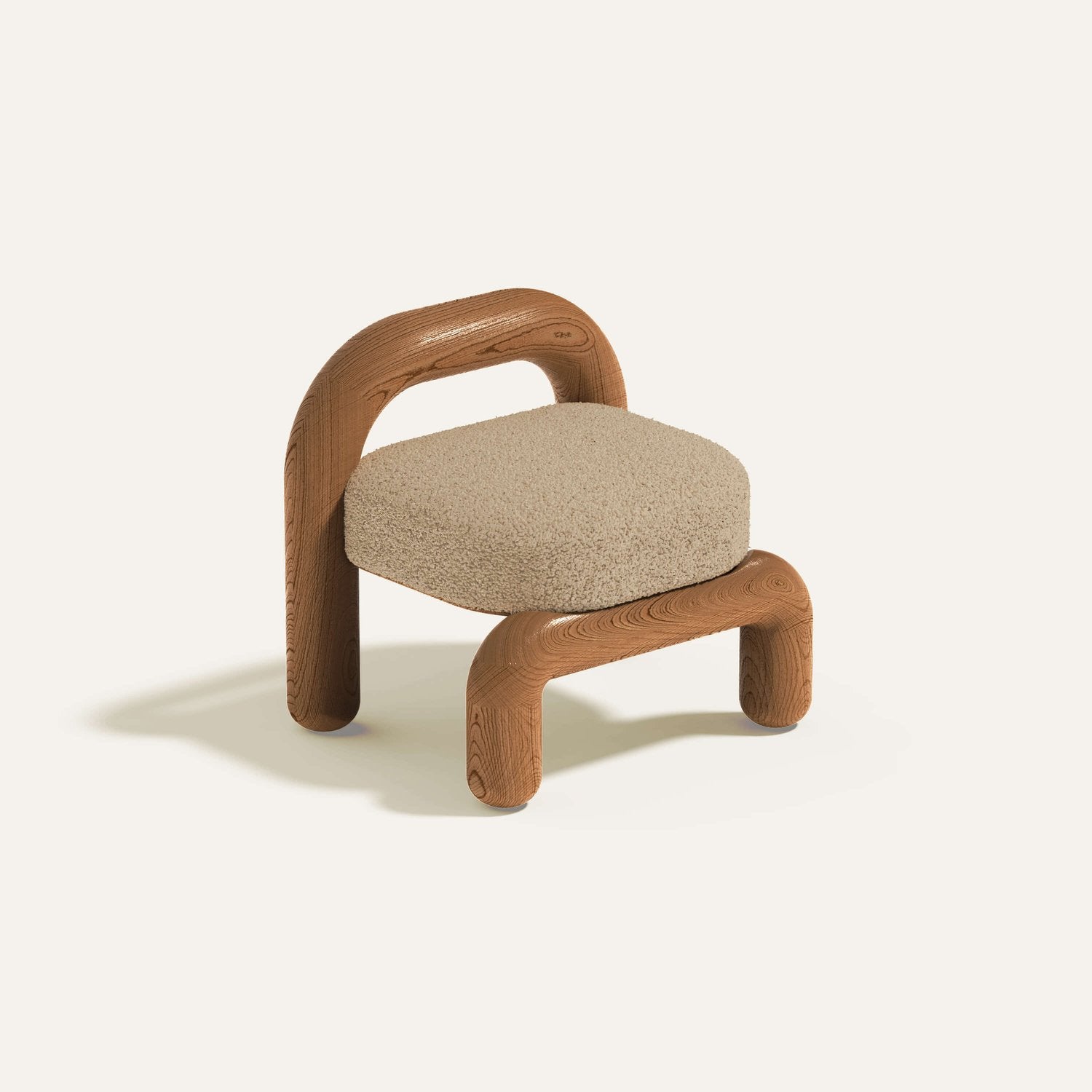 LITHIC Red Oak Lounge Chair