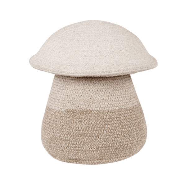 Lorena Canals Mama Mushroom shaped basket for storing children's toys.
