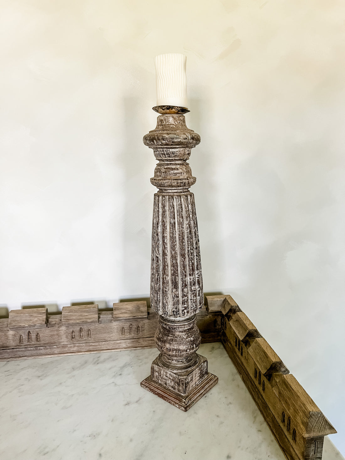 Vintage Pillar Candleholder