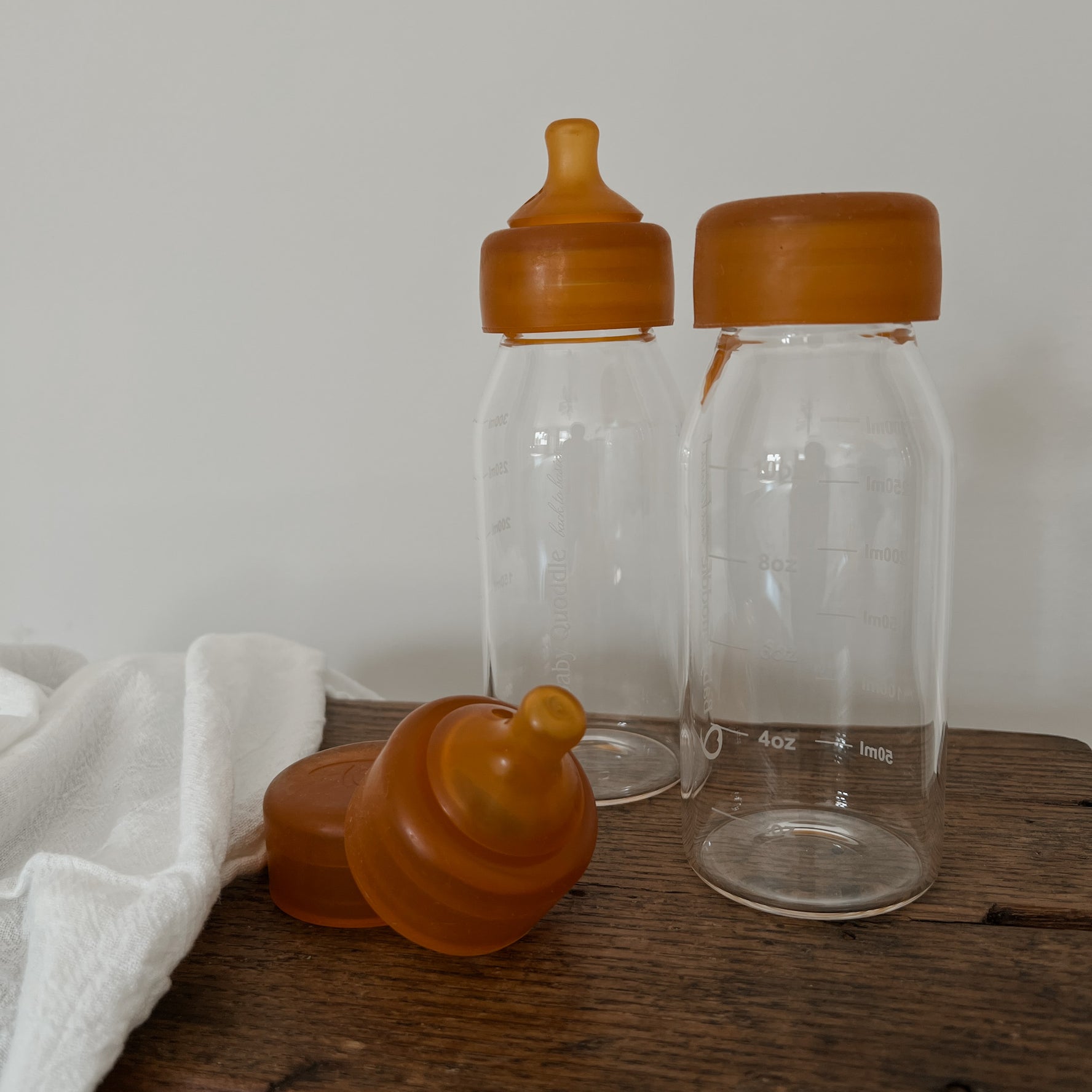 Glass Baby Bottle Abel Twin Pack