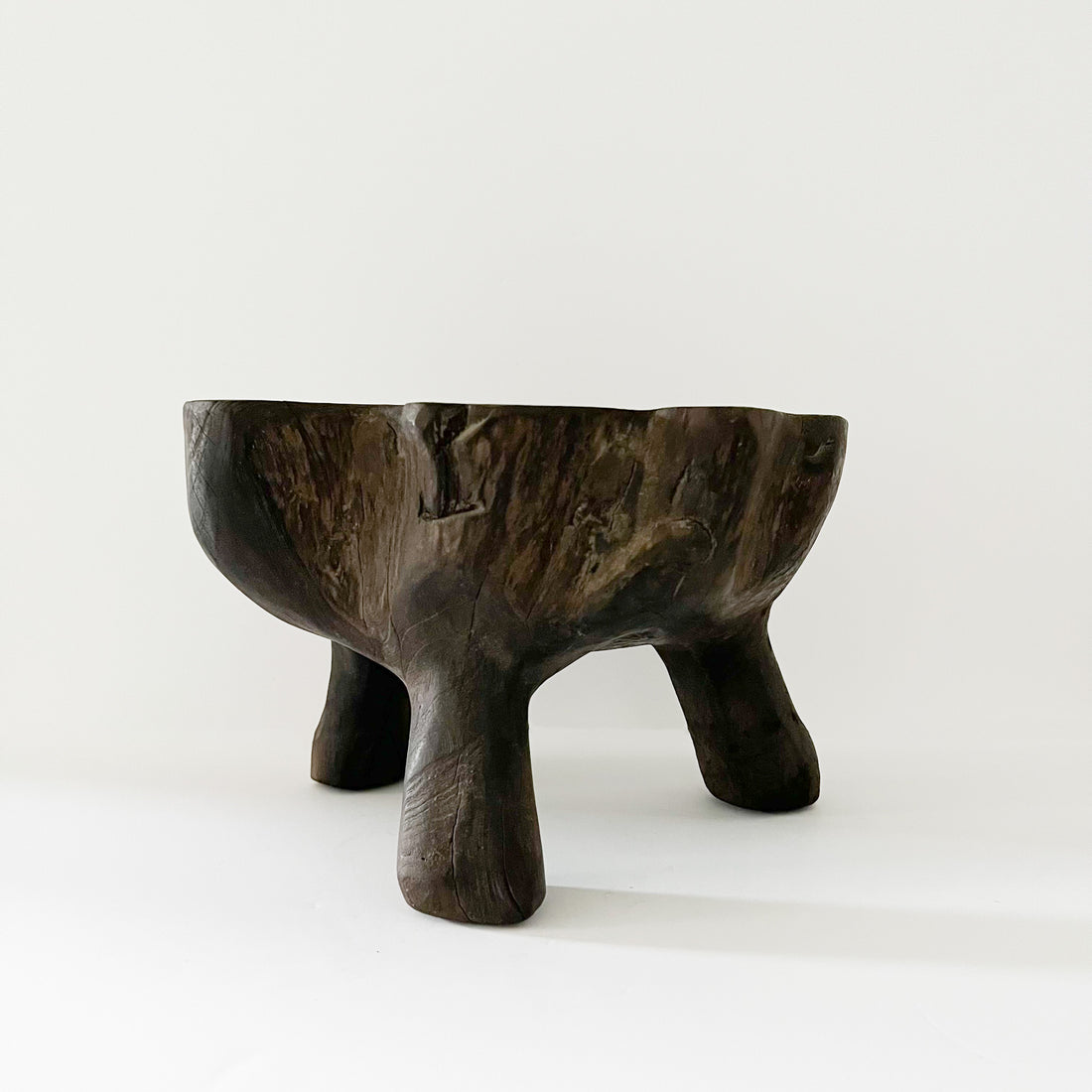 Hand-Carved Pedestal Bowl No.1