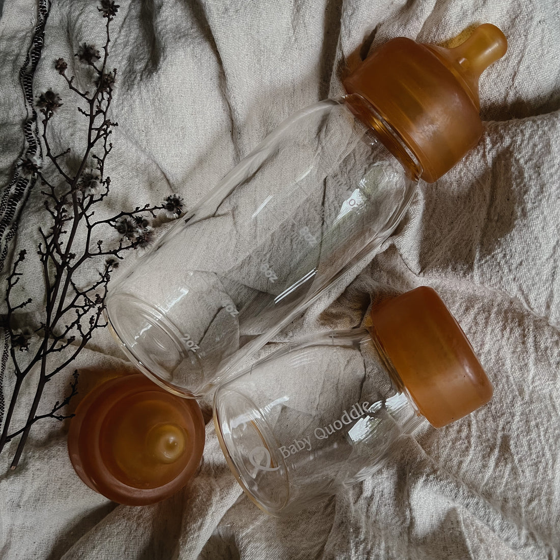 Glass Baby Bottle Combo Pack
