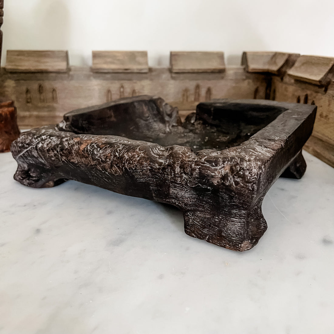 Hand-Carved Teak Bowl No. 2